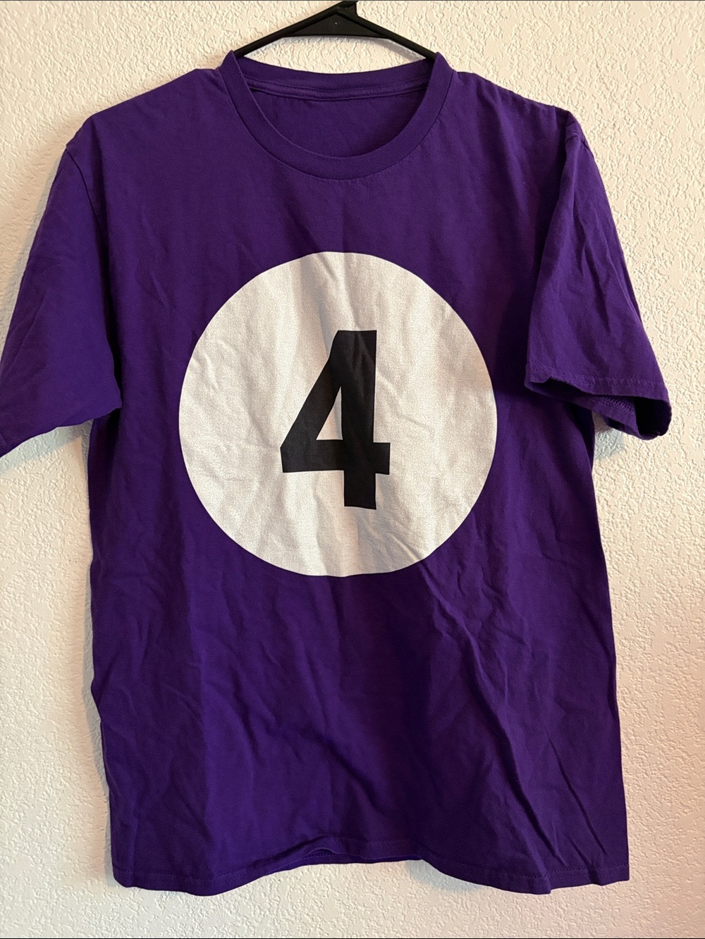 Purple Graphic Number 4 Men's T-Shirt